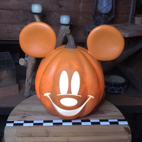 Pottery Barn Kids Magically Enchanting Disney Mickey Mouse Pumpkin Luminary - Picture 3 of 17